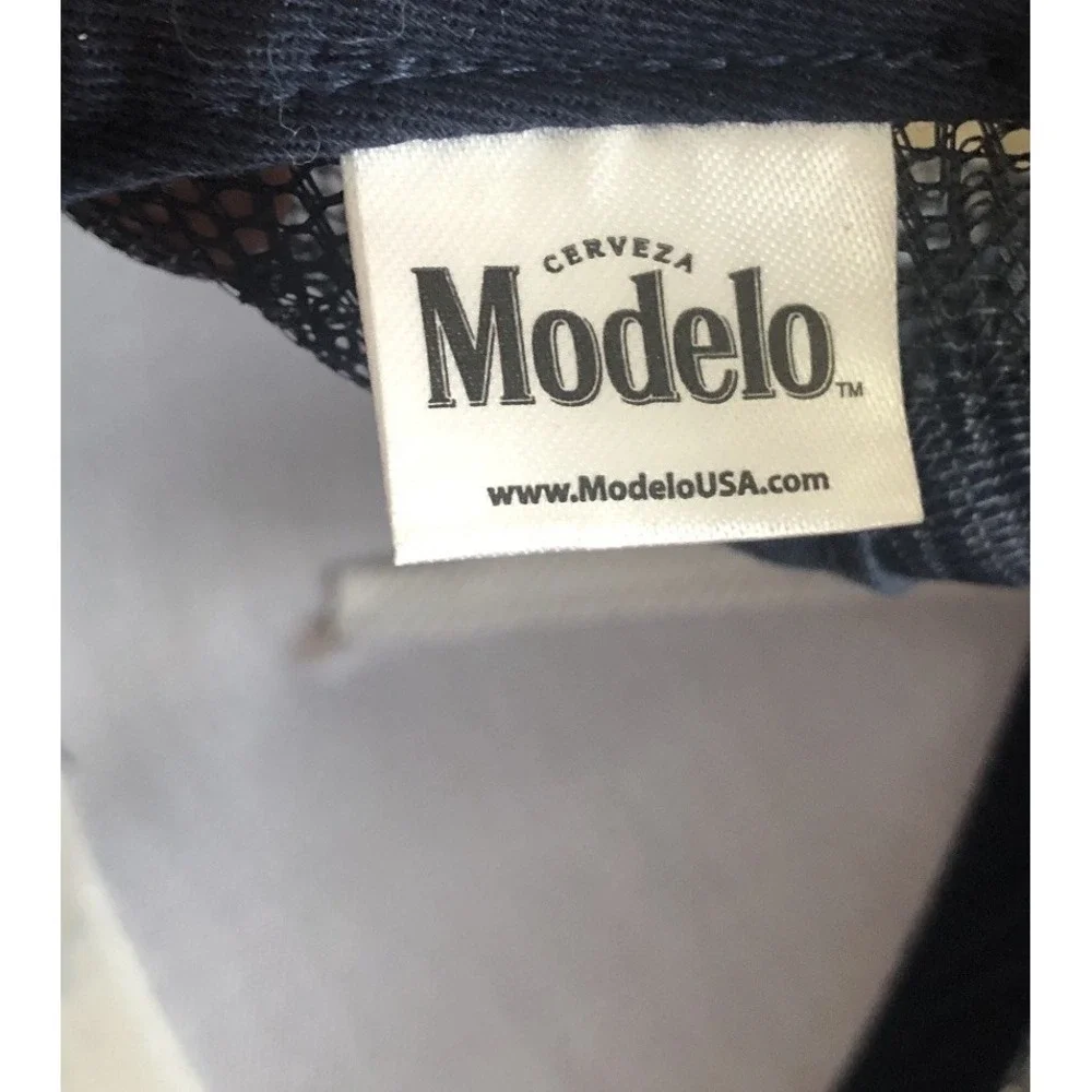 Modelo Cerveza Snapback Hat Corduroy Rop Cap Brown/Blue Trucker NWOT